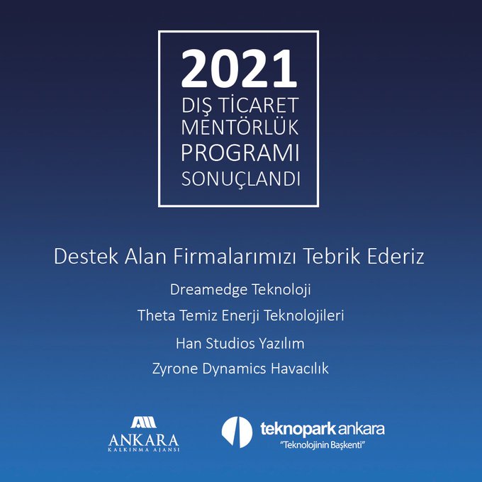 Ankara Kalkınma Ajansı 2021 Dış Ticaret Mentörlük Programı sonuçlandı.